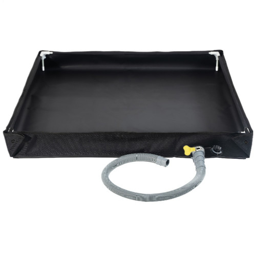 Portable shower pan - pan, drain