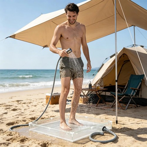 Portable pvc shower base - base, tray