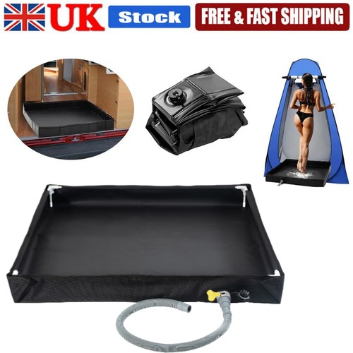 Portable shower pan - with, drain