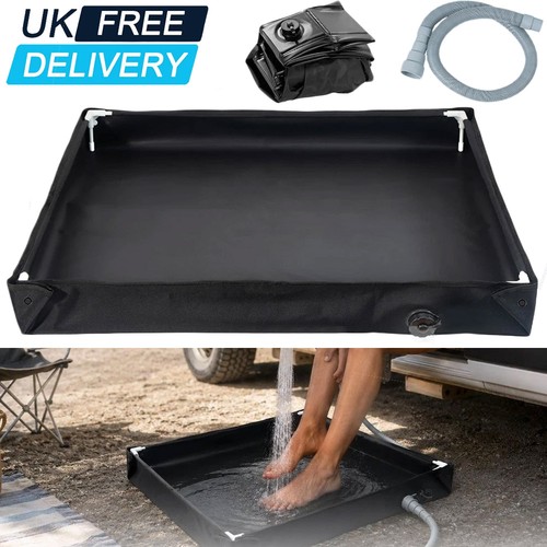Portable folding shower pan - folding,